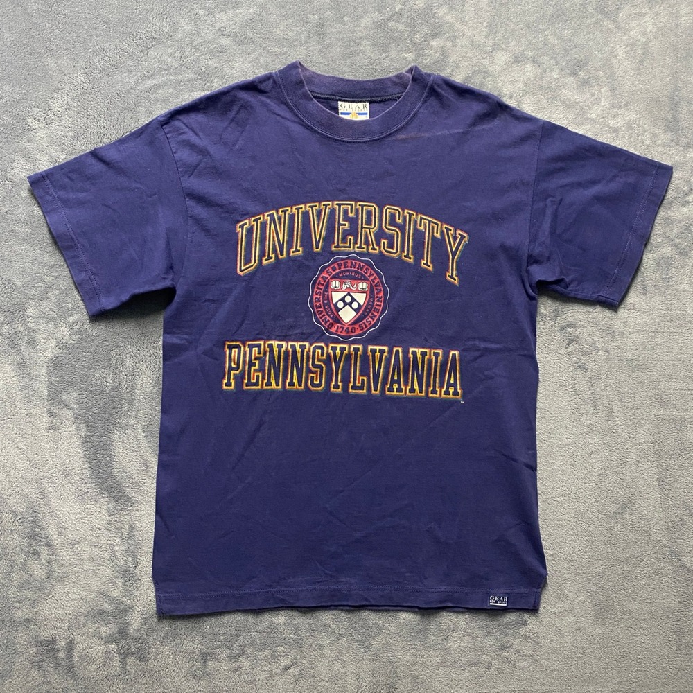Vintage University of‎ Pennsylvania TShirt Mens Small Navy Made in USA